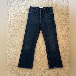 Zara cropped jeans, dark denim, nice stretch…super sliming